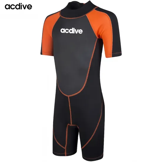 Acdive 3mm Shark Skin Neoprene Surfing Swimming Youth Suits Customized Diving for Warm Short Sleeve Wetsuit