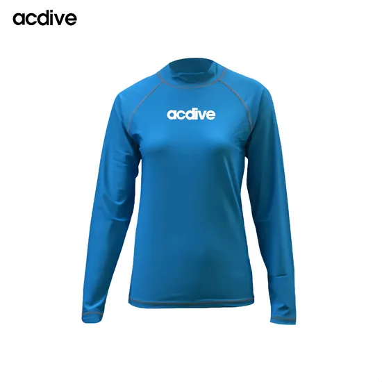 Acdive New Sunscreen Outdoor Women Walking Aqua Swimming Snorkeling Customized Long Sleeve Rash Guard