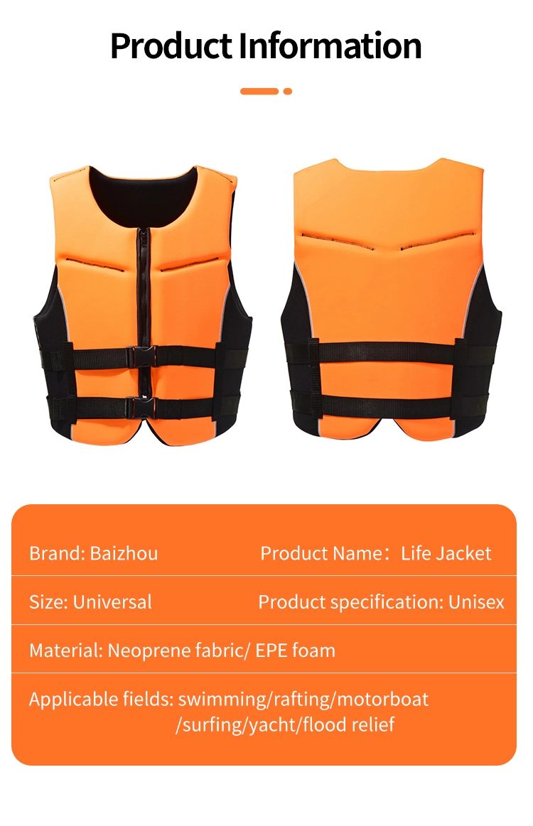 Adult Universal EPE Foam Man Neoprene Safety Vest Swim Life Jacket