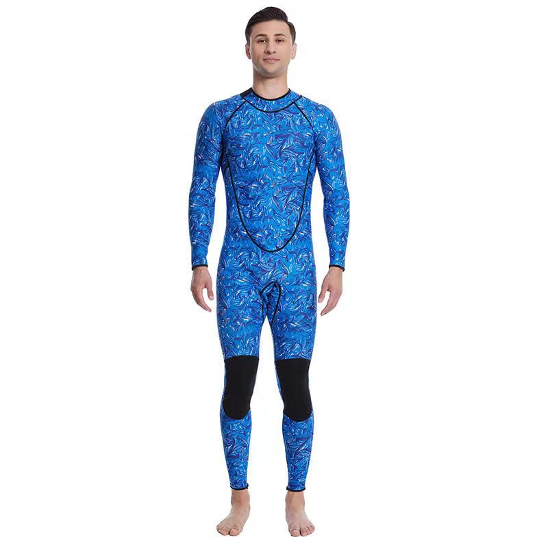 3mm Neoprene Wetsuit Camouflage Long Sleeve Diving Sportwear for Men