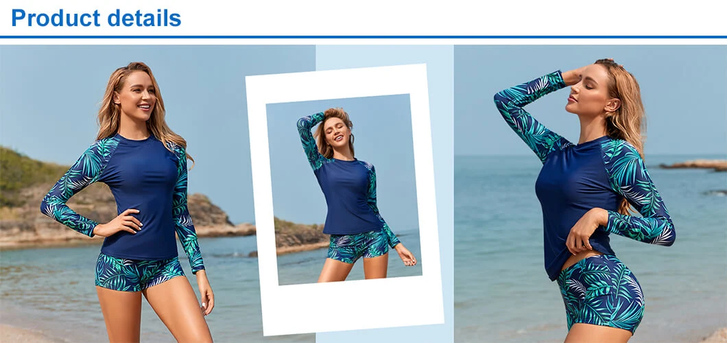 Wholesale ODM Long Sleeve Yoga Top OEM Sportswear Swimming Suit Big Size Women Rash Guard