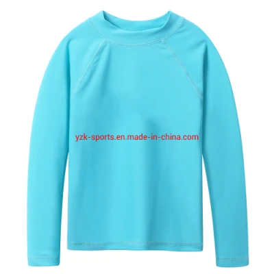 Spandex Polyester Upf+ High Quality Baby Long Sleeve UV Children Rash Guard